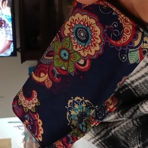 Paisley and flower wristlet
